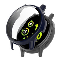 For Garmin Active 5 ENKAY Hat-Prince Full Coverage PC + Tempered Glass Film Integrated Watch Case(Dark Blue)