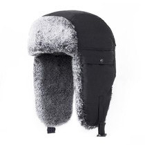 Outdoor Windproof Hat Winter Thickened Cotton Cap Warm Coldproof Riding Cap, Cap Size: 58-62cm (Black)