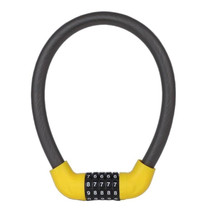 57 x 1.72cm Bicycle And Electrical Vehicle 5-Digit Combination Lock Safety Anti-Theft Cycling Lock(Black And Yellow)