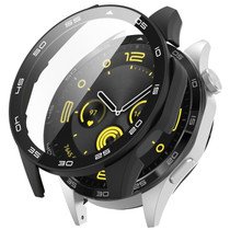 For Huawei Watch GT 4 46mm PC + Tempered Glass Integrated Watch Protective Case with Graduated Dial(Black)