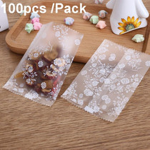 100pcs /Pack 7x10cm Translucent Frosted Flower Tea Packaging Bags Biscuit Machine Sealed Plastic Bags