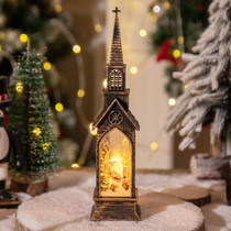 Christmas Decoration Lamps Church Shape Night Light Electronic Candle Candlelight, Style: Elderly