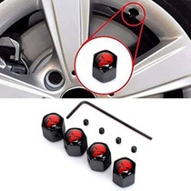 4pcs/set Skull Anti-theft Valve Personalised Conversion Cap(Red)