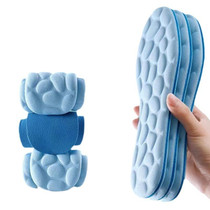 1pair 4D Massage Insole Imitation Pebbles Full Palm Sports Insole, Size: 39(Blue)