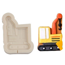 Cartoon Construction Site Tools Engineering Car Cake Decoration Molds, Specification: MK-3056 (Light Gray)