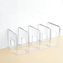 Acrylic Desktop Bookend Book Storage Rack Office Stationery Bookshelf, Style: Regular Transparent