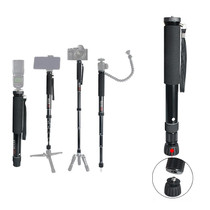 BEXIN P308B Portable Travel Outdoor DSLR Camera Aluminum Alloy Monopod Holder (Black)