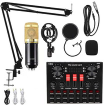 BM800+V8S Suond Card Set  Audio Condenser Mic Studio Singing Microphone