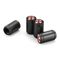 4pcs /Set Umbrella Metal Tire Valve Caps Automobile Universal Modified Valve Covers(Black)