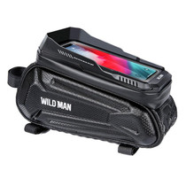 WILD MAN XT5 1.2L EVA Hard Shell Bike Front Beam Bag Touch Screen Phone Waterproof Bag(Solar Pattern)