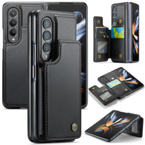 For Samsung Galaxy Z Fold4 5G CaseMe C22 PC+TPU Business Style RFID Anti-theft Leather Phone Case(Black)