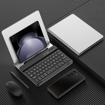 GKK Metal Folding Bluetooth Keyboard Holder with Pen + Holder + Keyboard + Mouse + Pen Slots(Silver)