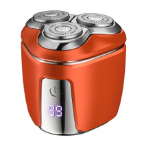 Mini Magnetic Head Shaver Smart LED Display Electric Shaver, Color: Orange