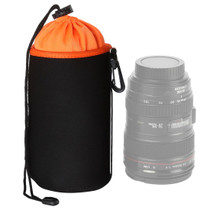 SLR Camera Lens Bag Micro Single Lens Bag Lens Inner Bile Bag Waterproof Protective Case Plus Velvet Thickening, Diameter: 10cm, Height: 18cm(Orange)