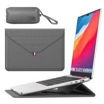 For 15.4/15.6/16.1 inch Envelope Holder Laptop Sleeve Bag with Accessories Bag(Grey)