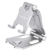 G52 Adjustable Bracket Small Size Folding Desktop Mobile Phone Holder(Silver)