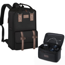 Cwatcun D78 Camera Laptop Backpack Bag With Detachable Insert Camera Case(Black)