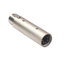 Zinc Alloy Shell Large 3Pin Female XLR to 5Pin XLR Male DMX Signal Lamp XLR Adapter