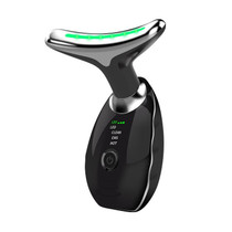 Electrical Neck Beauty Instrument Neck Massager Face Beauty Device, Style: Oval(Black)