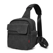 Cwatcun D93 Camera Bag Canvas Shoulder Bag, Size:19.5 x 13.5 x 25cm Black