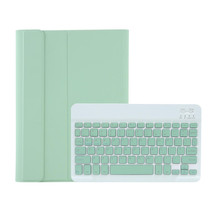 For Samsung Galaxy Tab A9+ X210/X215/X215 A09B Candy Color TPU Bluetooth Keyboard Leather Tablet Case with Pen Holder(Light Green)