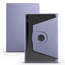 For Samsung Galaxy Tab S9+ X810 Acrylic 360 Degree Rotation Holder Tablet Leather Case(Lavender Purple)
