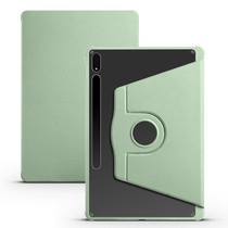 For Samsung Galaxy Tab S9+ X810 Acrylic 360 Degree Rotation Holder Tablet Leather Case(Matcha Green)