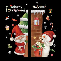 Christmas Window Decoration Poster Santa Claus Elk Snowflake Glass Wall Stickers, Style: SD-2209 45x60cm