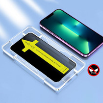 For iPhone 13 Pro Max / 14 Plus Anti-peeping Fast Attach Dust-proof Anti-static Tempered Glass Film