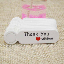 100pcs /Set Small Retro Baking Label DIY Jewelry Price Tag Bookmark Gift Card, Specification: Thankyou White