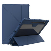 For Samsung Galaxy Tab S9 Ultra NILLKIN Bumper Pro Camshield Tablet Leather Case(Blue)