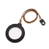 3X Adjustable Hanging Magnifier Portable Elderly Magnifying Glass with Leather Case(Black)