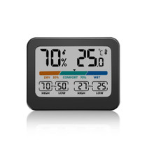 Indoor Temperature And Humidity Monitor LCD Digital Thermometer Hygrometer Weather Station