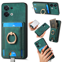 For OPPO Reno8 5G Retro Splitable Magnetic Card Bag Leather Phone Case(Green)
