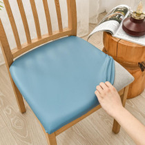 Large 45-53cm Waterproof Oil Wear-resistant PU Leather Chair Cover Universal Elastic Seat Cover(Smog Blue)