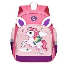 Children Cute Cartoon Shoulder Bag Kindergarten Schoolbag Casual Versatile Backpacks, Style: Pony (Rose Red)