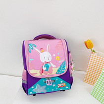 XKWZKIDS Kindergarten Children School Bag Cute Cartoon Shoulder Bag, Style: Rabbit (Purple Red)