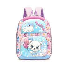 Kindergarten Cartoon School Bag 3D Hard Shell Children Shoulder Backpacks(Kitten)