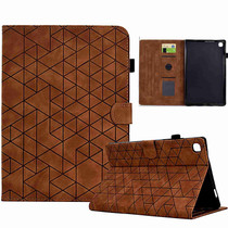 For Samsung Galaxy Tab S6 Lite P610 Rhombus TPU Smart Leather Tablet Case(Brown)