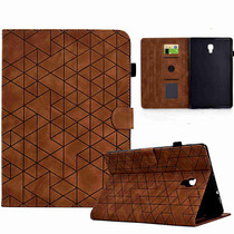 For Samsung Galaxy Tab A 10.5 T590 Rhombus TPU Smart Leather Tablet Case(Brown)