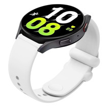 18mm Universal Solid Color Reverse Buckle Silicone Watch Band(White)