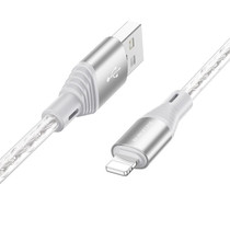 Borofone BX96 USB to 8 Pin Silicone Charging Data Cable, Length: 1m(Grey)