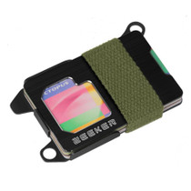 ZEEKER RFID Metal Card Holder EDC Multi-function Wallet(Green Cloth Belt)