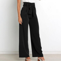 Women Suit Trousers Casual Versatile Wide Leg Trousers Temperament Commuter Pants, Size: XL(Black)