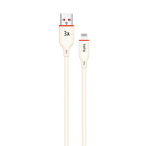 TOTU CB-6-L 15W USB to 8 Pin Silicone Data Cable, Length: 1m(Beige)