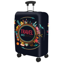 Thickened Dustproof High Elastic Suitcase Protective Cover, Color: Global Travel 9(XL)
