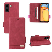 For Xiaomi Redmi 13C Magnetic Clasp Leather Phone Case(Red)