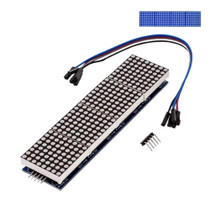 MAX7219 Point Battage Module LH Control Single-Chip Module 4 In 1 Display With 5P Cable, Specification: Blue Light