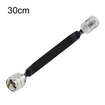 Window/Door Pass Through Flat RF Coaxial Cable UHF 50 Ohm RF Coax Pigtail Extension Cord, Length: 30cm(Male To Female)