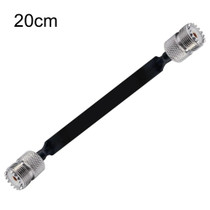 Window/Door Pass Through Flat RF Coaxial Cable UHF 50 Ohm RF Coax Pigtail Extension Cord, Length: 20cm(Female To Female)